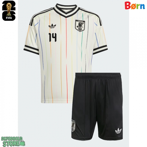 Japan Junya Ito #14 Replika Babytøj Udebanesæt Børn VM 2026 Kortærmet (+ Korte bukser)